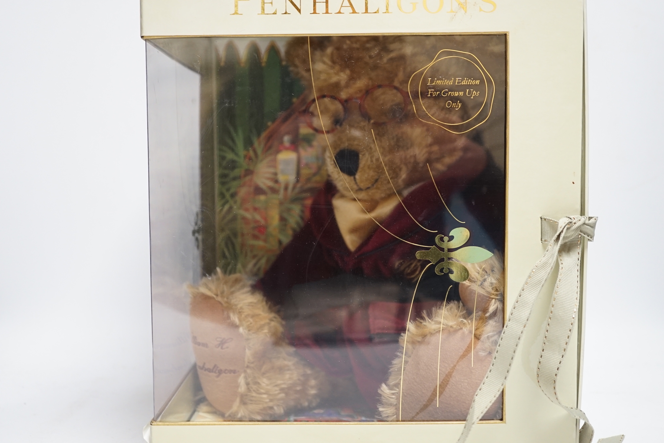 A Steiff Swarovski Poinsettia bear and a Penhaligon Special Edition bear